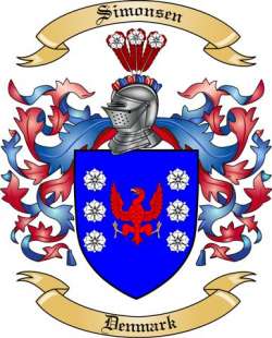 Simonsen Family Crest from Denmark