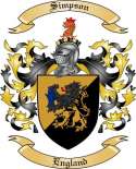 Simpson Family Crest from England