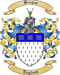Snapes Family Crest from England