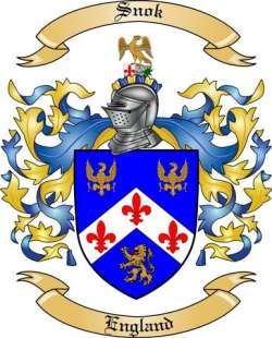 Snok Family Crest from England