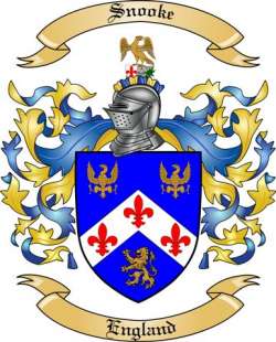 Snooke Family Crest from England