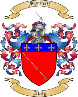 Spadelli Family Crest from Italy