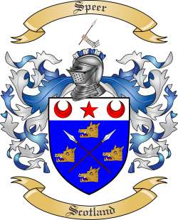 Speer Family Crest from Scotland