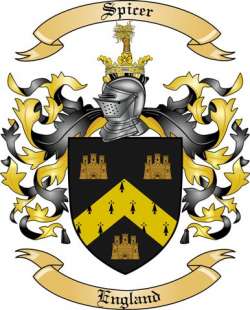 Spicer Family Crest from England
