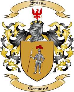 Spiess Family Crest from Germany