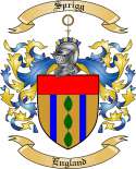 Sprigg Family Crest from England
