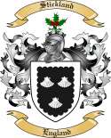Stickland Family Crest from England