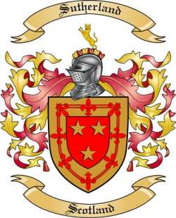 Sutherland Family Crest from Scotland