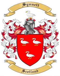 Synnett Family Crest from Scotland