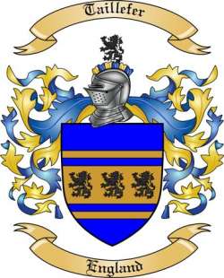 Taillefer Family Crest from England