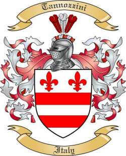 Tannozzini Family Crest from Italy
