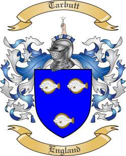 Tarbutt Family Crest from England