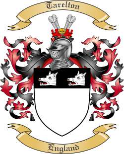 Tarelton Family Crest from England