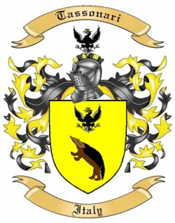 Tassonari Family Crest from Italy