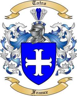 Tatro Family Crest from France