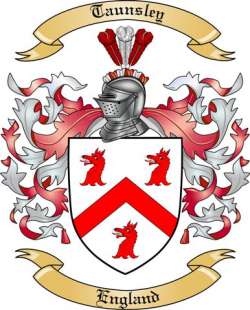 Taunsley Family Crest from England