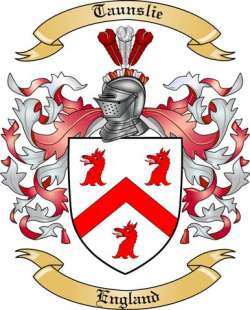 Taunslie Family Crest from England