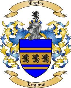 Taylor Family Crest from England