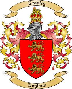 Teasley Family Crest from England