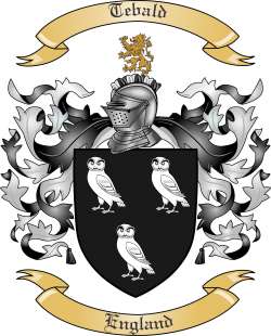 Tebald Family Crest from England