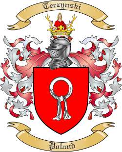Teczynski Family Crest from Poland