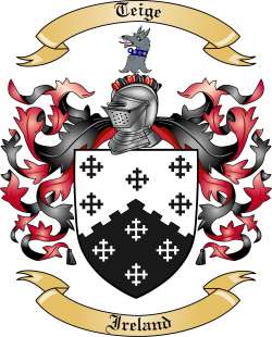 Teige Family Crest from Ireland
