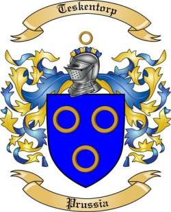 Teskentorp Family Crest from Prussia