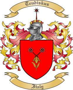 Teudiskus Family Crest from Italy