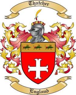 Thatcher Family Crest from England