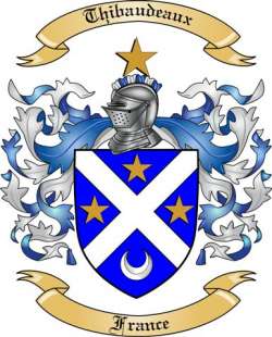 Thibaudeaux Family Crest from France