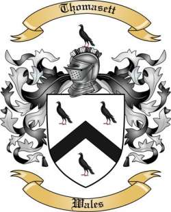 Thomasett Family Crest from Wales
