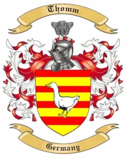 Thomm Family Crest from Germany