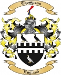 Thompson Family Crest from England