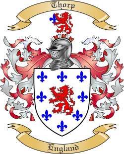 Thorp Family Crest from England2