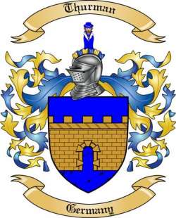 Thurman Family Crest from Germany