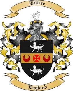 Tillere Family Crest from England