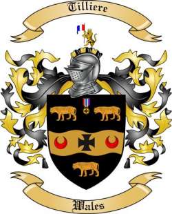 Tilliere Family Crest from Wales