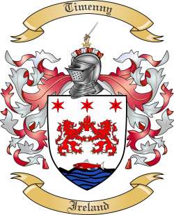 Timenny Family Crest from Ireland