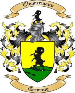 Timmermann Family Crest from Germany