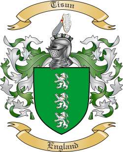 Tisun Family Crest from England