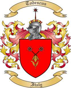 Todescus Family Crest from Italy