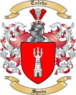 Toledo Family Crest from Spain