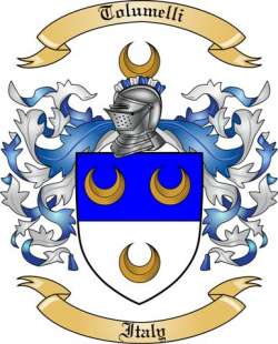 Tolumelli Family Crest from Italy