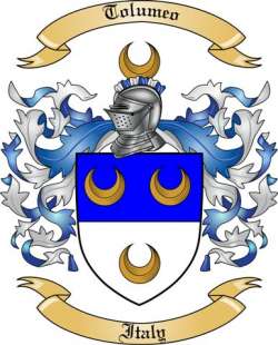 Tolumeo Family Crest from Italy