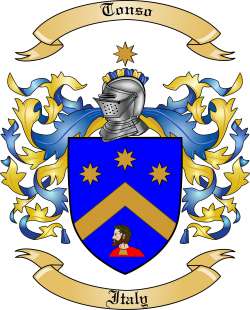 Tonso Family Crest from Italy