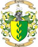 Topleffe Family Crest from England