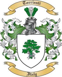 Torrienti Family Crest from Italy