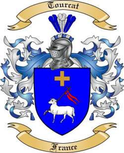 Tourcat Family Crest from France