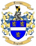 Troope Family Crest from England