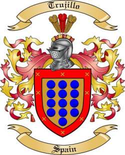 Trujillo Family Crest from Spain